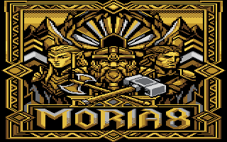 Moria8 pixel artwork depicting adventurers facing the Balrog